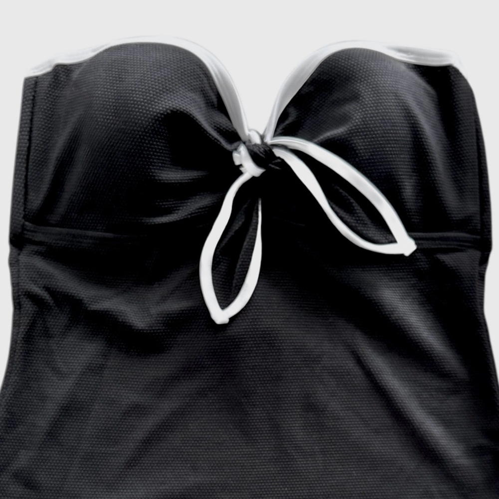 Tommy Bahama Island Cays Cabana Tie-Front Bandeau Tankini Top - Picture 4 of 8